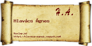 Hlavács Ágnes névjegykártya